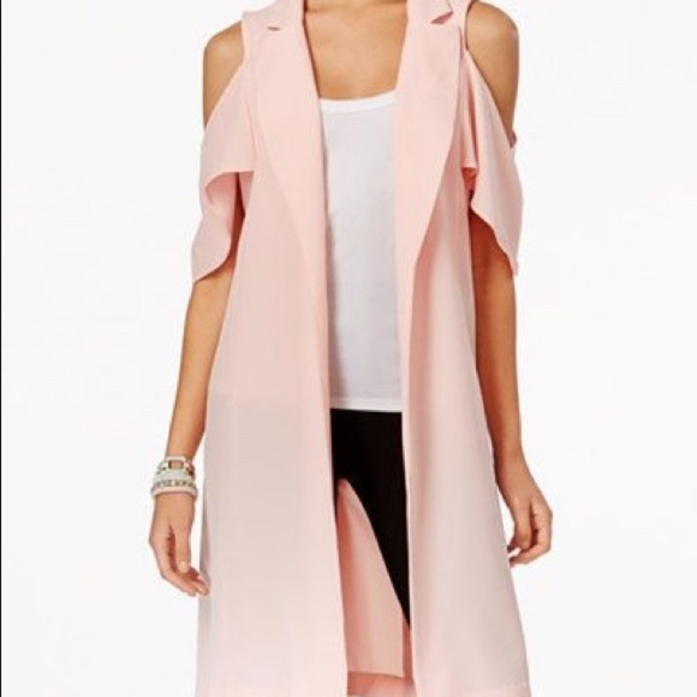 NY Collection Cold-Shoulder Topper Jacket